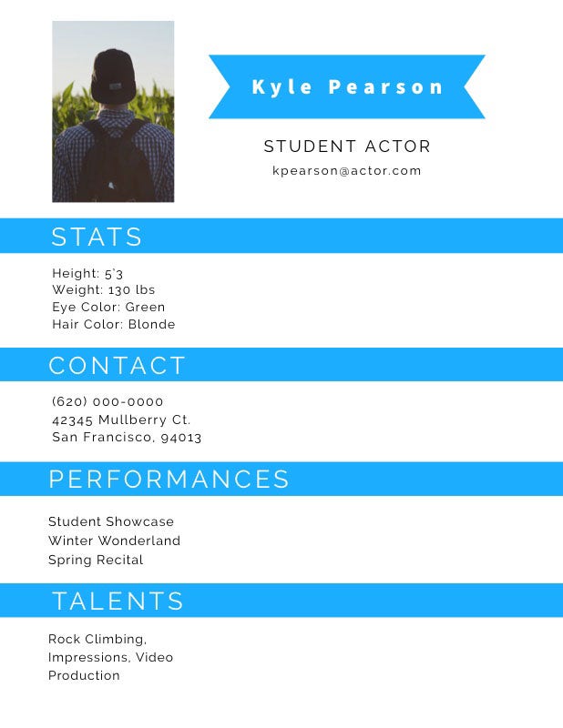 White and Blue Professional Resume