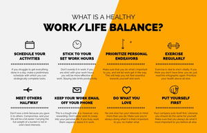 Orange Illustrated Work Life Balance Infographic Infographic Examples