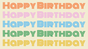 Colorful Typography Happy Birthday Zoom Background Happy Birthday Card Ideas