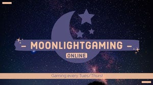 Illustrated Night Sky Moonlight Gaming Twitch Banner Social Media Marketing