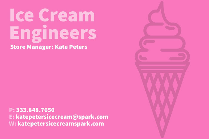 White and Pink Business Card Business Card Ideas
