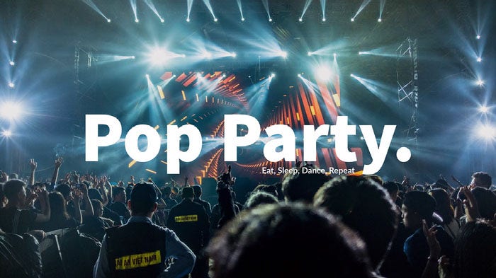 Light, Modern Pop Party You Tube Cover YouTube Banner Ideas