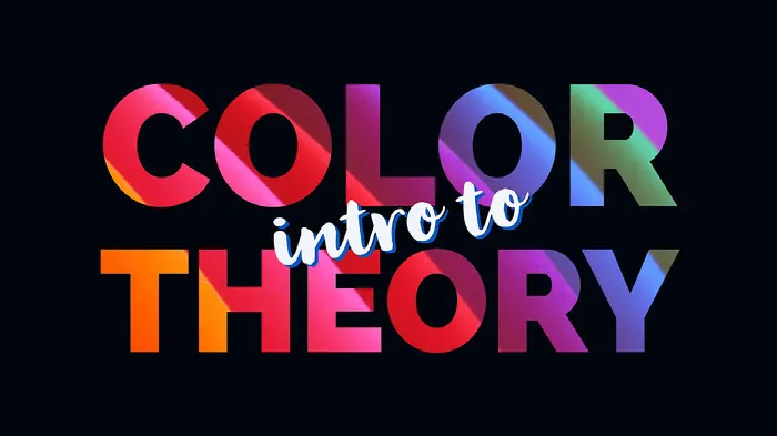 Multicolored Intro to Color Theory Youtube Thumbnail with Black Background YouTube Banner Ideas