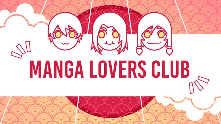 Yellow & Red Manga Club Student Presentation Cover