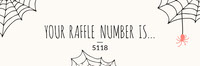 Spider and Cobweb Halloween Party  Raffle Ticket Halloween Party