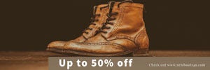 Black With Brown Shoes Sale Banner Social Media Marketing