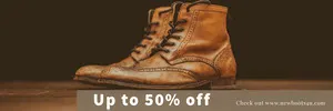 Black With Brown Shoes Sale Banner Social Media Marketing