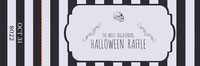 Black and White Stripes and Skull Halloween Party Raffle Ticket Halloween Party