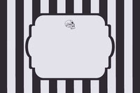 Black and White Stripes and Skull Halloween Party Name Tag Halloween Party