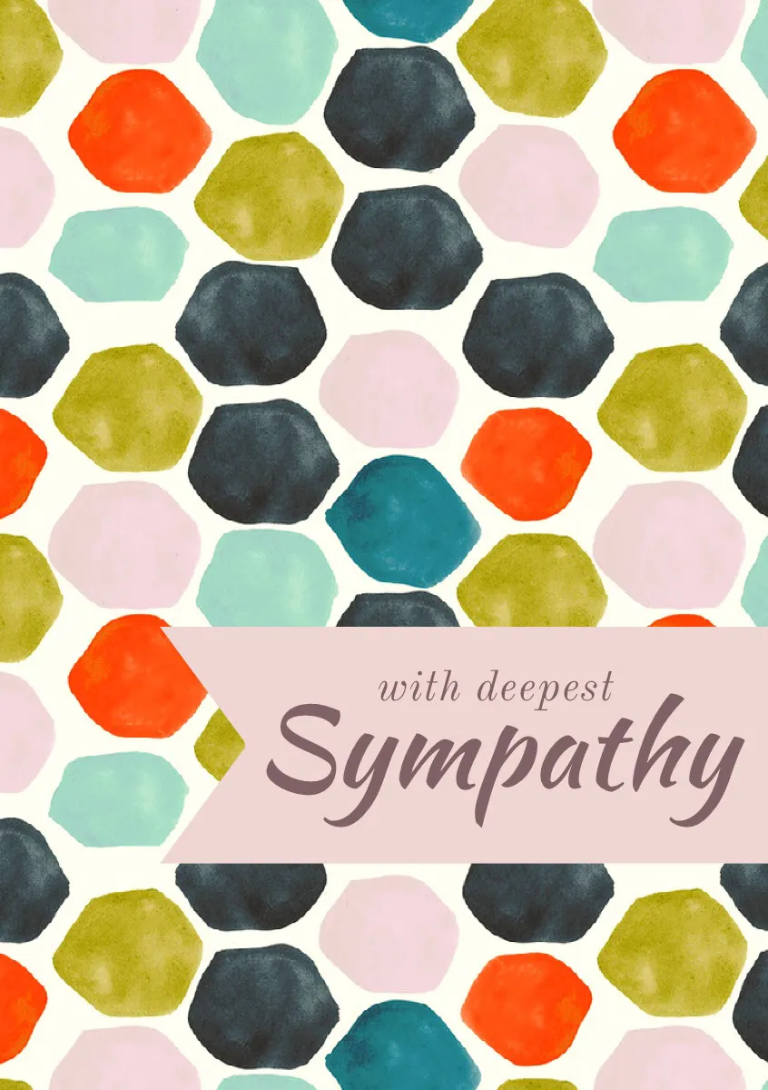 Multicolored Spotted Sympathy Card