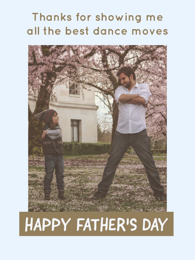 Blue and Brown Light Toned Fathers Day Poster