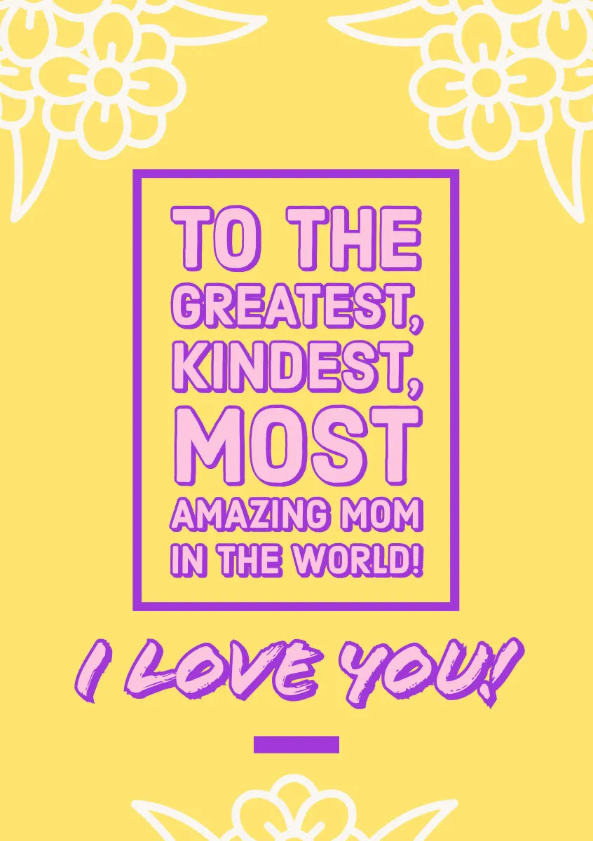 Yellow, White and Pink, Light Toned Mothers Day Card 