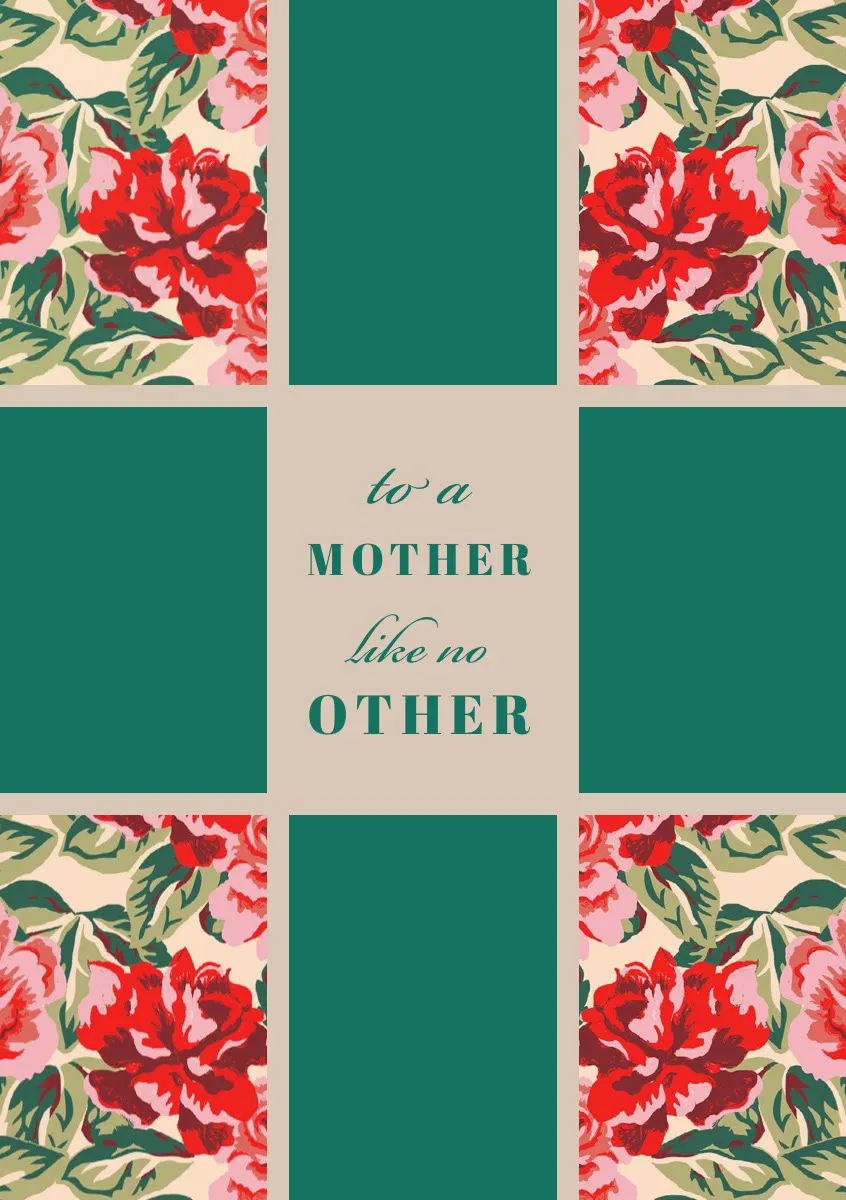 Green Floral Mothers Day Card