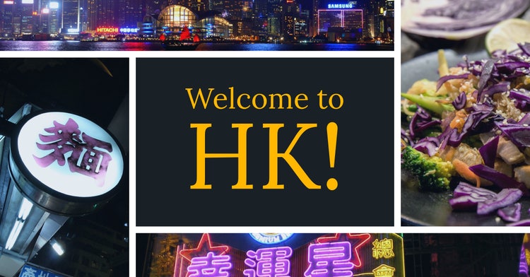 Purple and Violet Toned Welcome To Hong Kong College Facebook Post