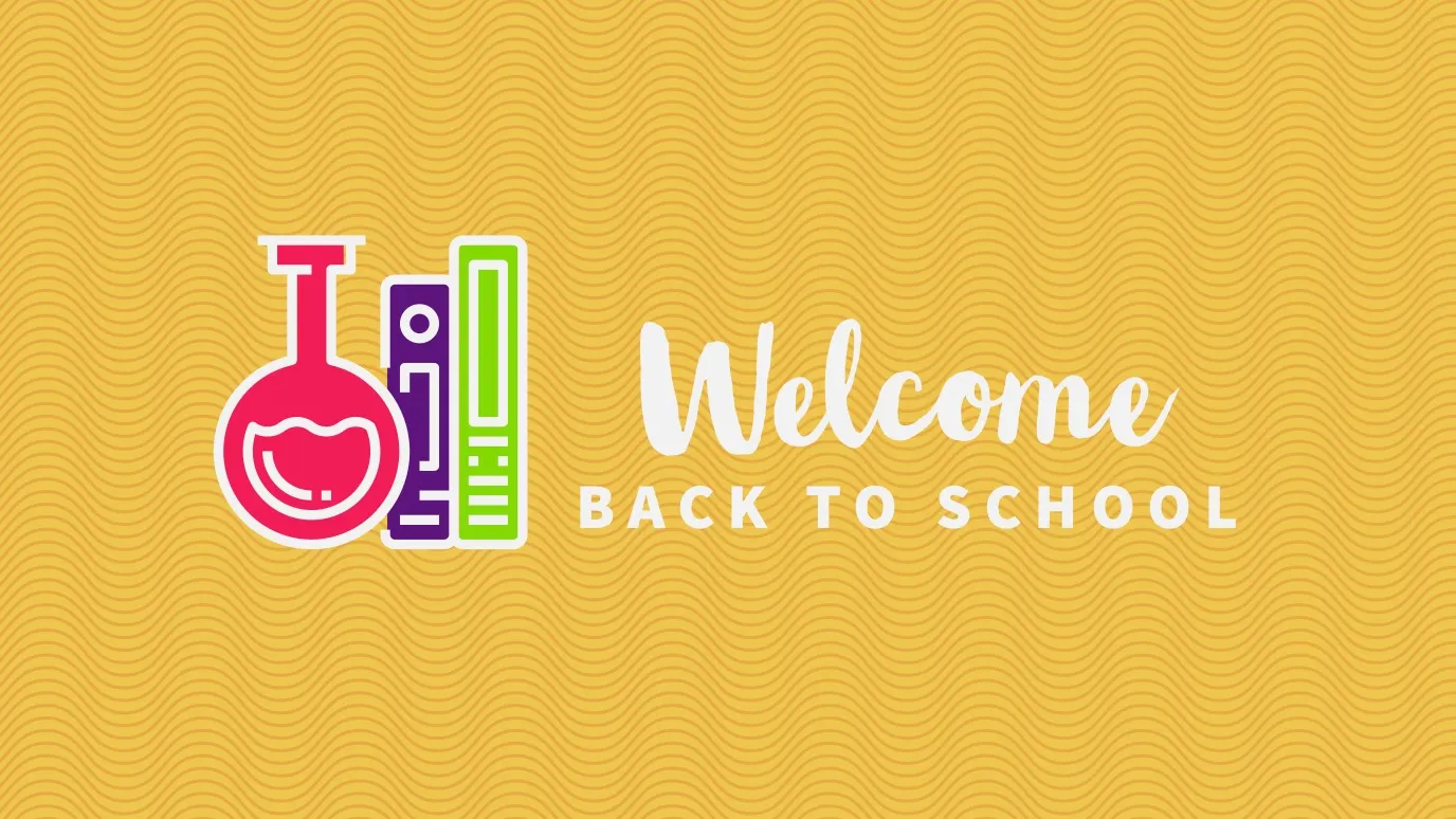 Yellow and White Welcome Back School Facebook Cover