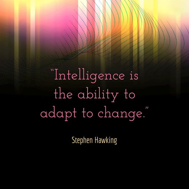 Black Pink Intelligence Stephen Hawking Quote Instagram Square