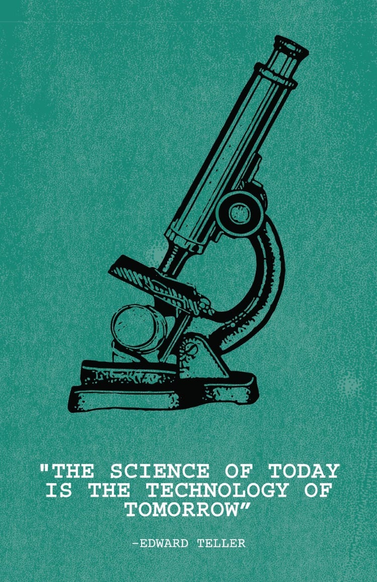 Teal Science Quote Poster