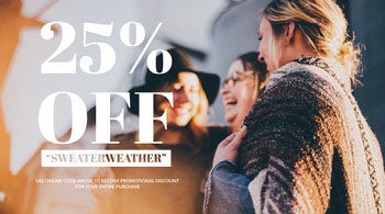 Warm Toned Sweather Sale Ad Twitter Banner Twitter Image Size