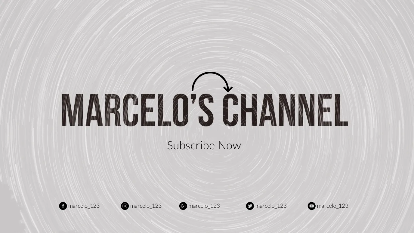 Grey and Black Marcelo's Channel Banner
