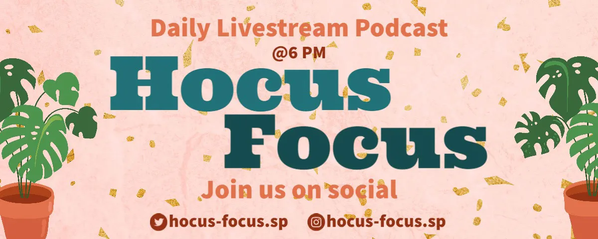 Pink and Tile Hocus Focus Twitch Banner