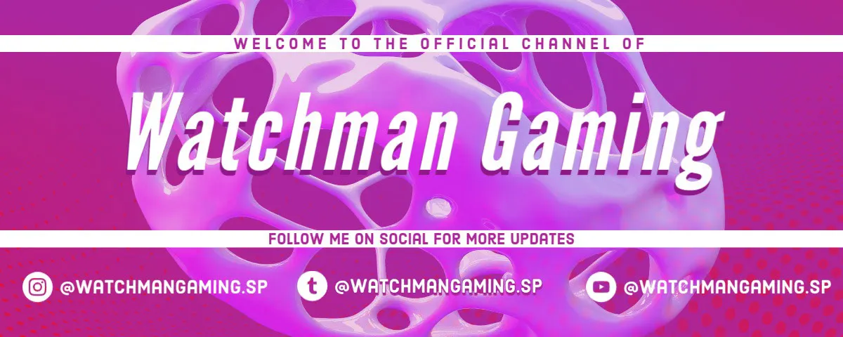 Purple & Blue Watchman Gaming Twitch Banner