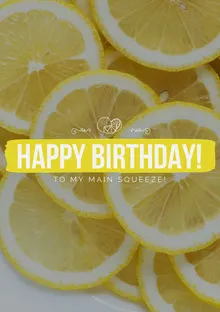 Yellow Happy Birthday Card with Lemons Birthday Card