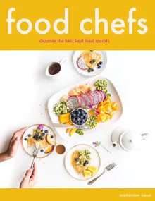 Yellow and White Food Chefs Magazine Cover Magazine Cover