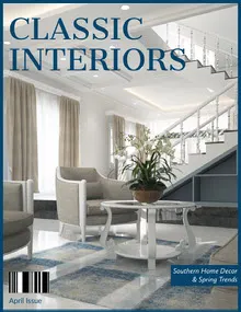White and Modern Building Interior Magazine Cover Magazine Cover