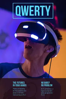VR Headset Technology Magazine Cover Magazine Cover
