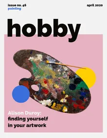 Pink Hobby Magazine Cover with Artist's Palette Magazine Cover