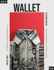 Financial Magazine Cover with Dollar Bill Magazine Cover