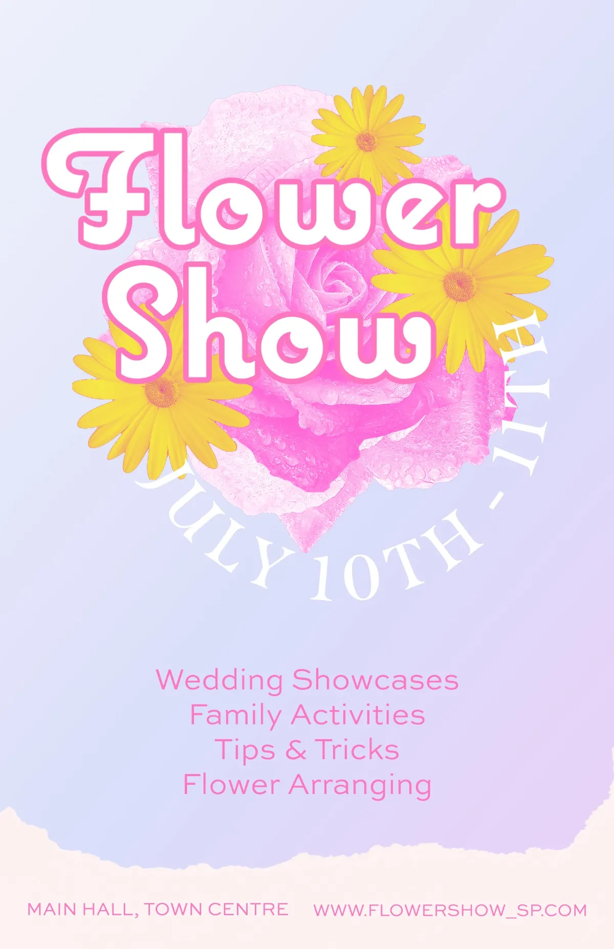 Purple & Pink Flower Show Poster