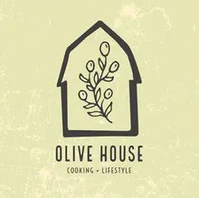 Green and Black Olive House Cooking and Lifestyle Logo Square Logo