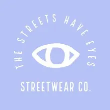 Purple and Grey The Streets Have Eyes Streetwear Logo Square Logo
