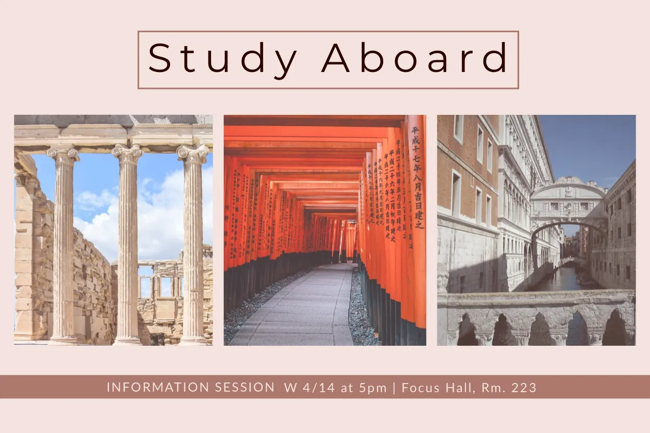 Study Abroad Postcard with Collage