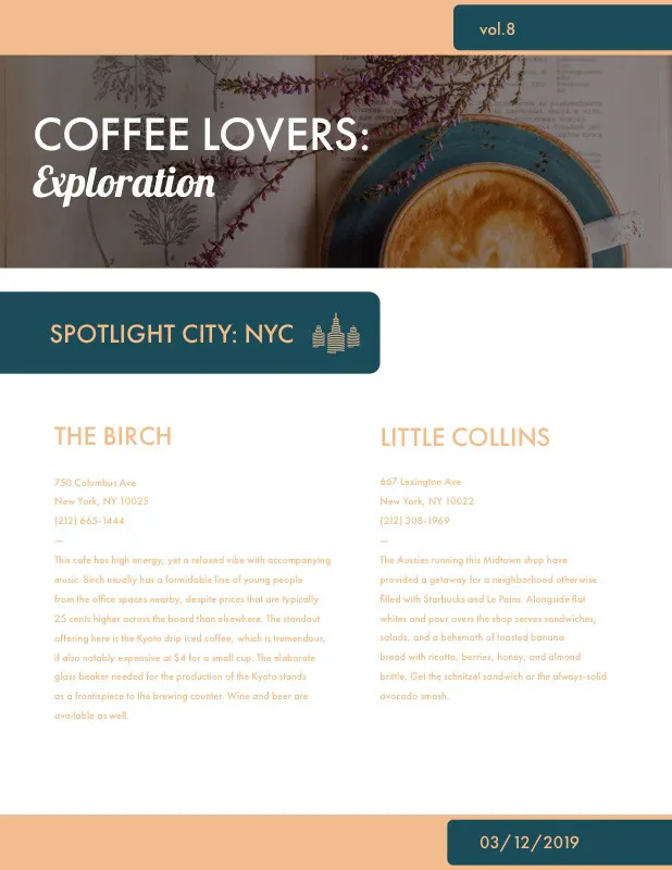 Coffee Enthusiast Newsletter Graphic