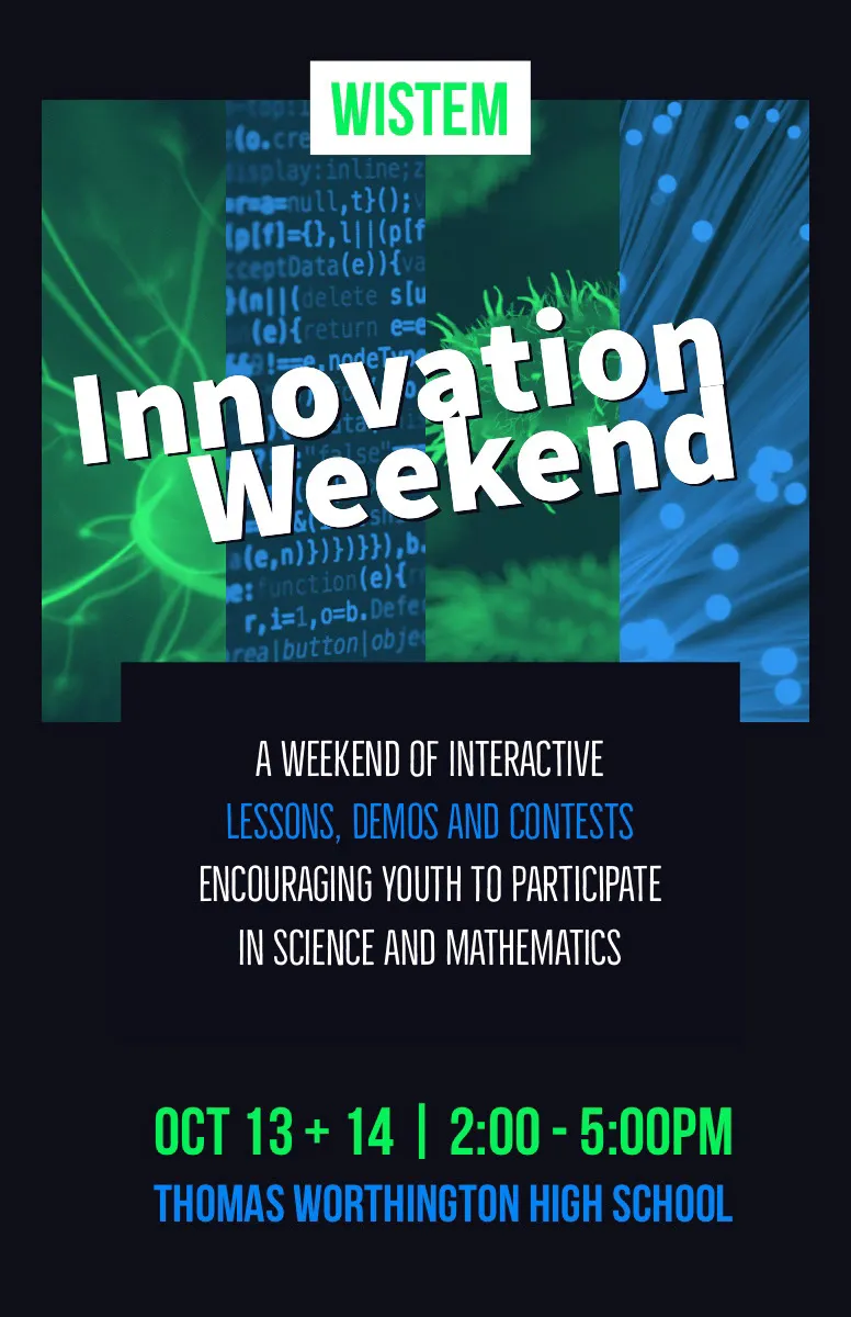 Black and White Innovation Weekend Poster