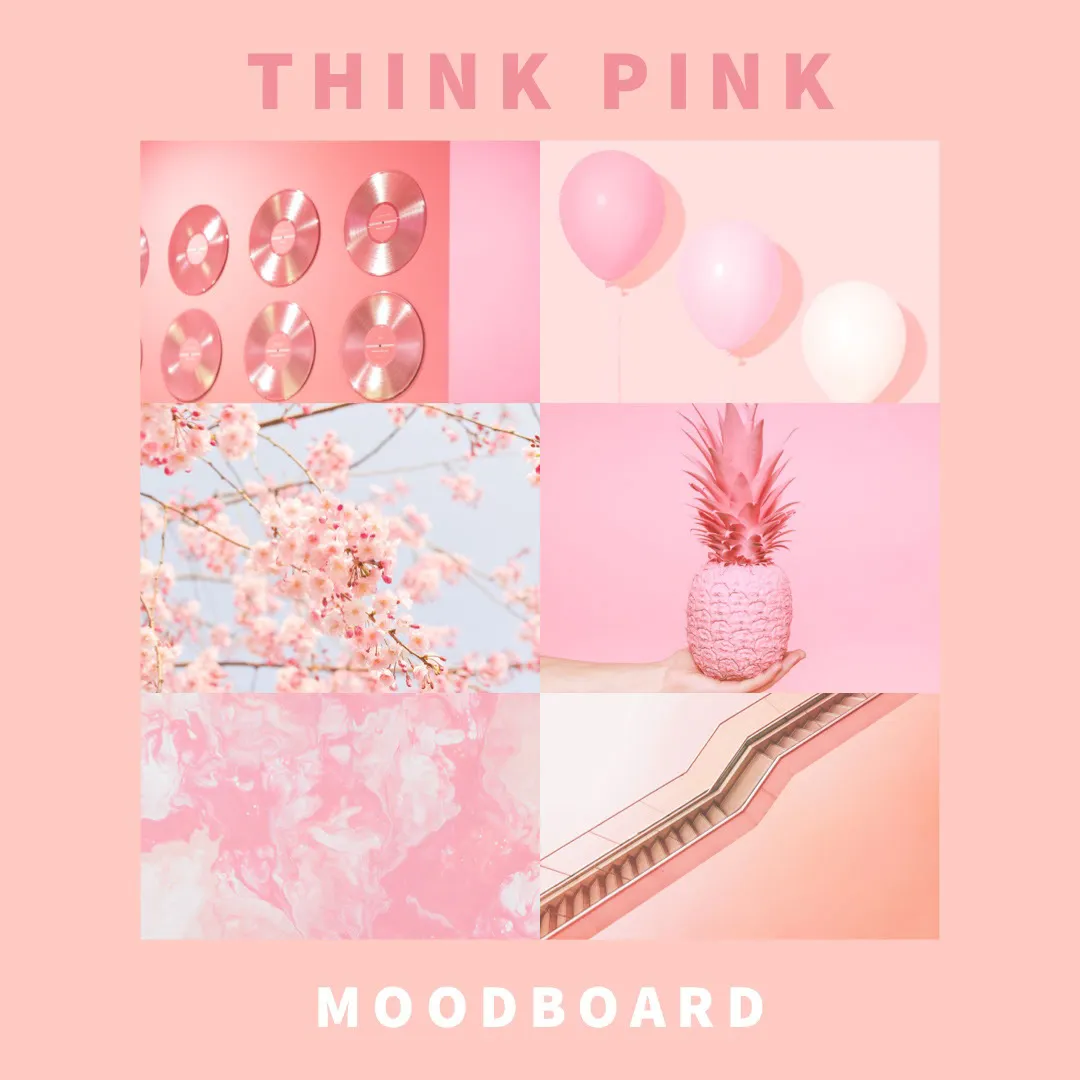 Pink Things Six Section Moodboard Instagram Square