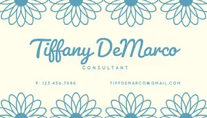 Blue Simple Floral Business Card Business Card
