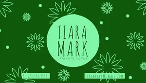 Green Floral Business Card Business Card