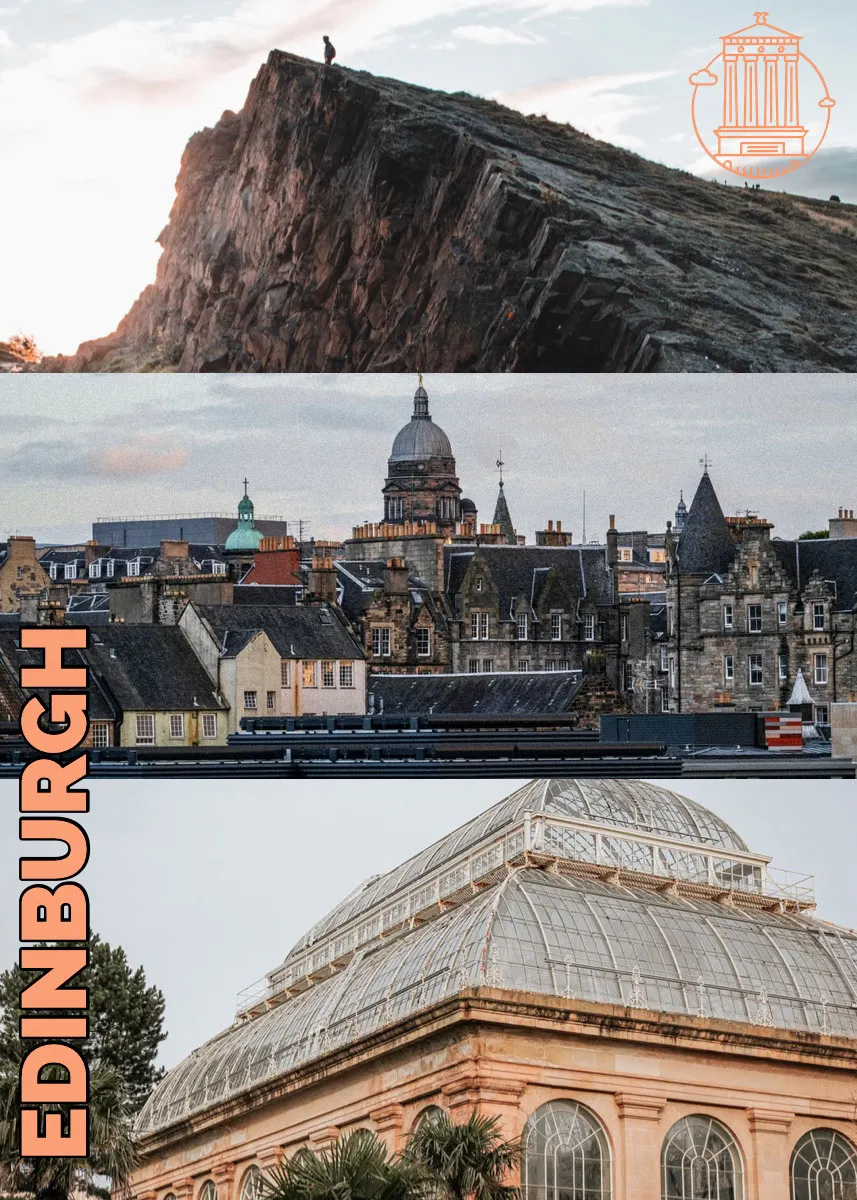 Edinburgh Scotland Postcard with Collage