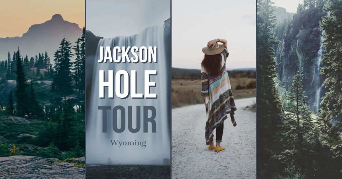 Jackson Hole Wyoming Travel and Tourism Ad with Collage