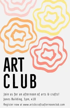 Multicolored School Art Club Flyer Flyer