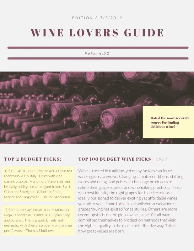 Wine Enthusiast Newsletter