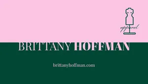 Pink and Green Fashion Designer Business Card Business Card