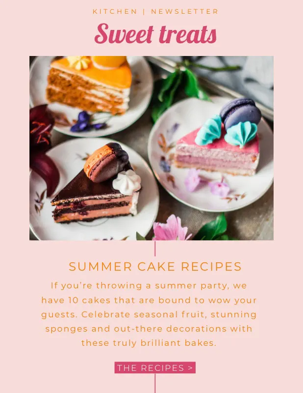 Pink Cakes Newsletter