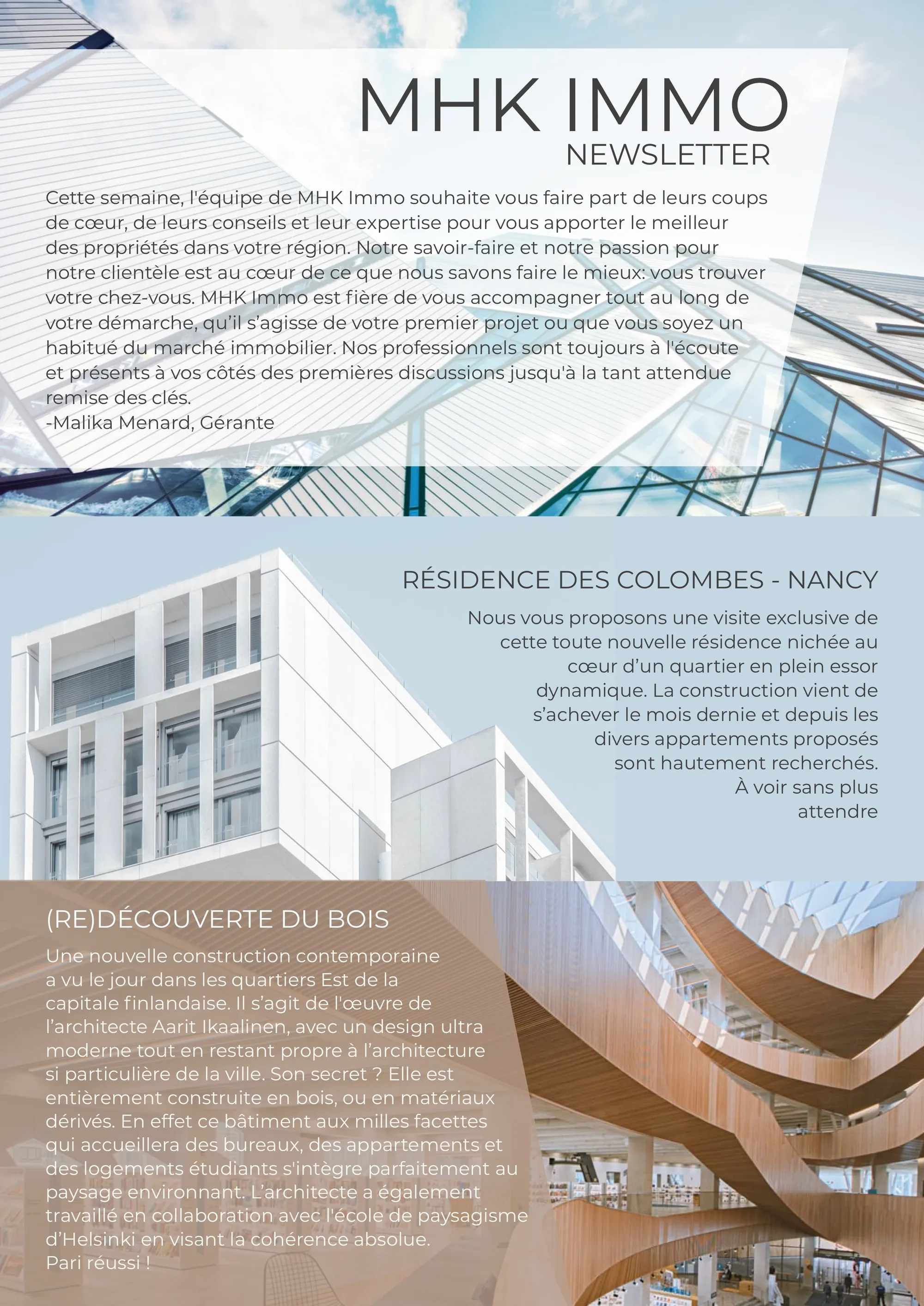 Light Blue And Brown Architecture Newsletter