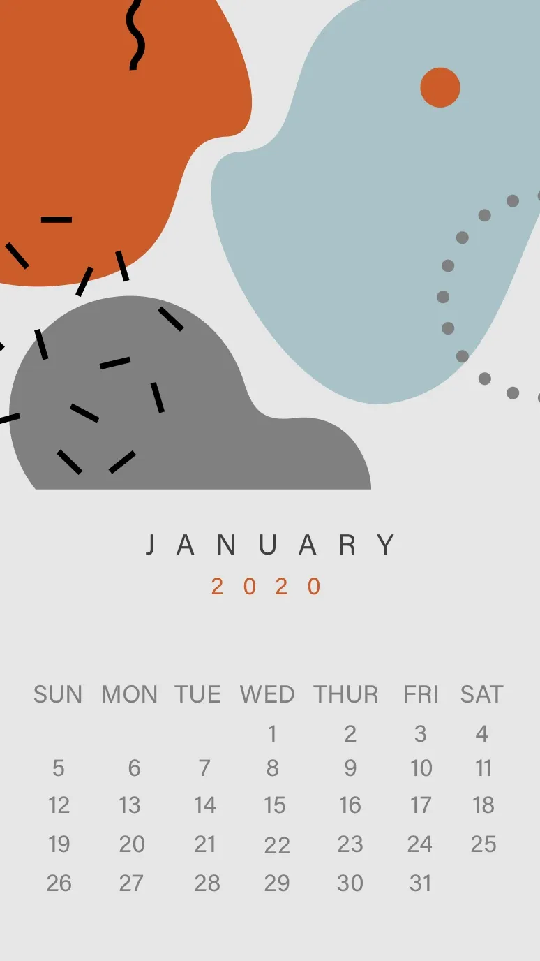 Light Toned, Abstract, Calendar January Wallpaper