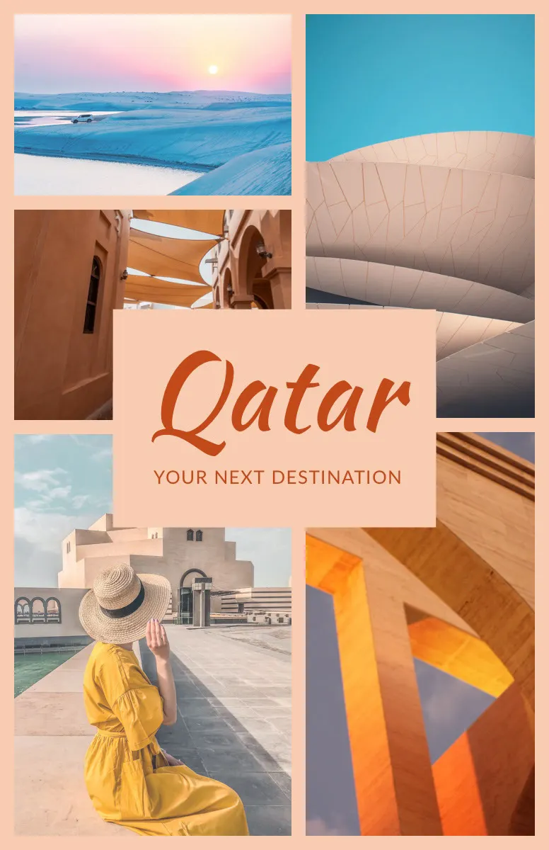 Colorful Qatar Collage Poster