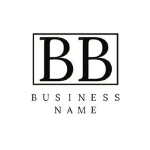 Black and White Rectangular Business Logo Logo
